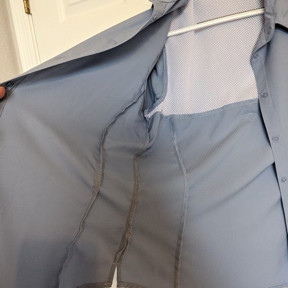 Columbia PFG Long Sleeve SNAP UP Quick Dry Shirt | M | Slate Blue / Gray | EUC - Picture 9 of 12